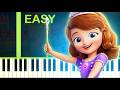 Sofia the First: Royal Magic Theme Song - EASY Piano Tutorial