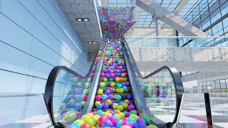 Balls on escalator 3.0 - Marble run animation