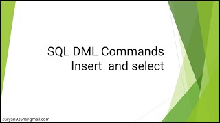 SQL PART -2 SQL DML Commands: INSERT and SELECT Explained with Examples