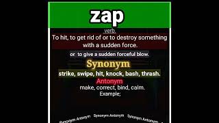 what is zap | meaning of zap #zap #what_is_zap #meaning_of_zap ‎@SynonymAntonym 