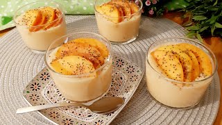 Se hai 2 pesche 🍑 e un po' di latte!! prepara questo meraviglioso dessert in 5 minuti....