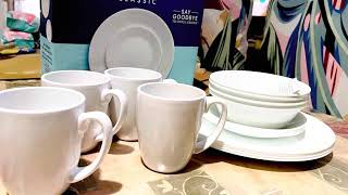 Unboxing Corelle : Winter Frost Plain//a little damage 😱😱? What to do next?