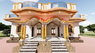 45*55 में 2 भाई के लिए नक्शा, 2 Brother House Plan Elevation #naksha #2bhaikanaksha #map