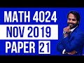 O Level Math 4024_Past Paper Solution Oct/Nov 2019 Paper 21