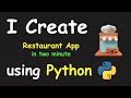 I CREATE RESTAURANT APP IN 2 MIN USING PYTHON & LEARN PYTHON BY BUILDING SIMPLE PROJECTS