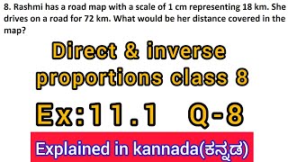 rashmi has a road map with a scale of 1 cm representing 18 km she drives on a road for 72 km