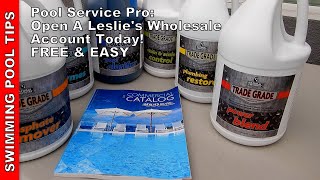 Pool Service Pro: Open A Leslie's Wholesale Account Today! Free and Easy!