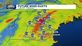 Winds gusting over 20 mph in most of NH Tuesday