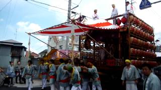 2014年　幸手夏祭り　日光街道を山車が揃って巡行