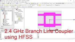 Design and simulation of branch line (90 degree) coupler using HFSS by Dr. Niraj Kumar VIT Chennai