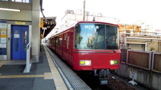 名鉄6300系(2両)･東岡崎駅を発車