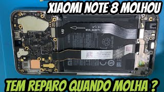 Xiaomi Note 8 molhou e não liga | limpeza e resolda na placa | (Resolvido )