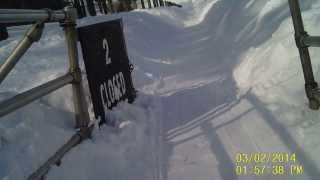 Kensington Metro Park Toboggan Sled Run #2 Out of Control March 2 2014