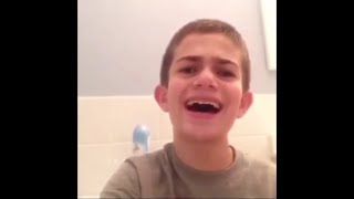Kid Hits Puberty and Voice Breaks While Singing!
