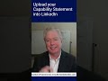 Visibility Fix | Upload your Capability Statement to LinkedIn - 5 MIN Task