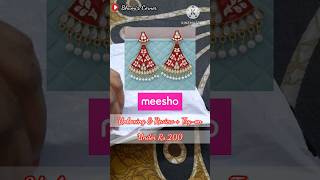 #meesho Kundan Jumkha Earrings 😍 Under Rs.200 #unboxing #review #meeshofinds #bhumiscorner #ytshorts