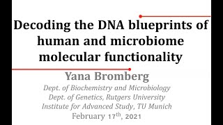 Dr. Yana Bromberg - GSI Seminar Series