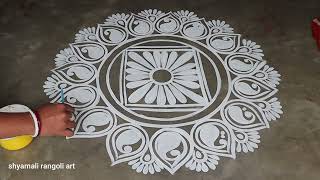 easy alpona design for beginners / laxmi puja alpona design / সহজ আলপনা ডিজাইন