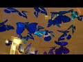 上から見たシャボン玉内のモルフォ蝶 courtyard_night ／ morpho butterflies inside a soap bubble seen from above