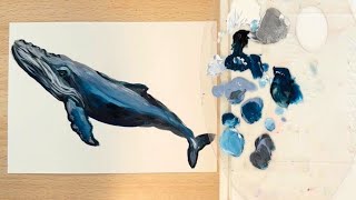 Whale Acrylic Painting Tutorial: Step-by-Step Guide for Beginners