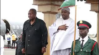 The President of Ghana John Mahama Arrives In The Gambia