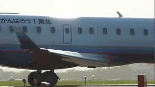 JA07RJ IBEX Airlines Bombardier CRJ-700 Take-off @ Sendai Airport