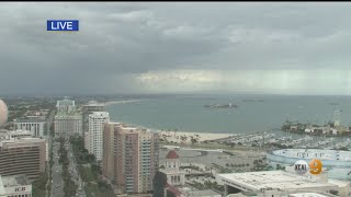 Beaches Cleared In Santa Monica, Malibu Following Electrical Storm With Lightning