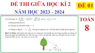 TOÁN 8 - ĐỀ 01 - ĐỀ THI GIỮA HỌC KÌ 2 TOÁN LỚP 8 NĂM HỌC 2023-2024. ÔN TẬP KÌ 2