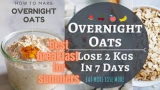 Overnight oats recipe|oatmeal recipe| Easy healthy brkfast recipe|Oats recipe #oats #oatsrecipe