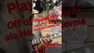 Hotel California riffs by Eagles from the “E” “D” & “C” chord forms of the D chord w/Wayne Sorbelli