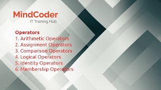 #5 Python Operators | Python Industrial Training