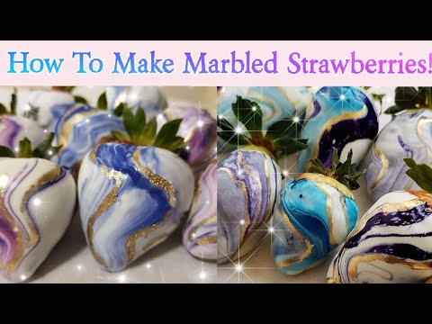 Marbled Strawberries Step By Step Tutorial For Chocolate Dipped