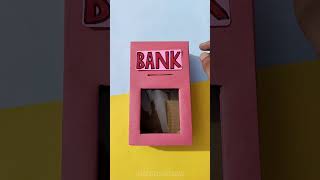 easy diy money bank 🏧 cardboard craft ideas ~ how to make piggy bank at home 🏡 #cardboardcraft #diy