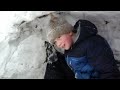 first ever video from yukonkidoutdoors building a snow fort at 25c