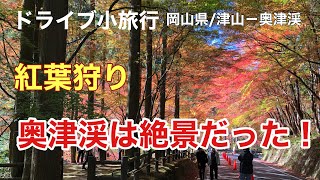 ドライブ小旅行−紅葉狩り［岡山県/津山−奥津渓］2021/11 奥津渓は絶景だった！！