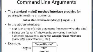 1D array cmd line arguments