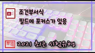 [컴활 1급] 액세스 조건부서식 '필드에 포커스 있음'