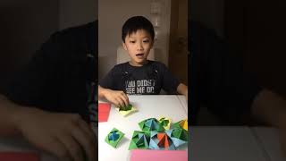 Jonathan 教你摺紙陀螺 How to make a paper top spinner