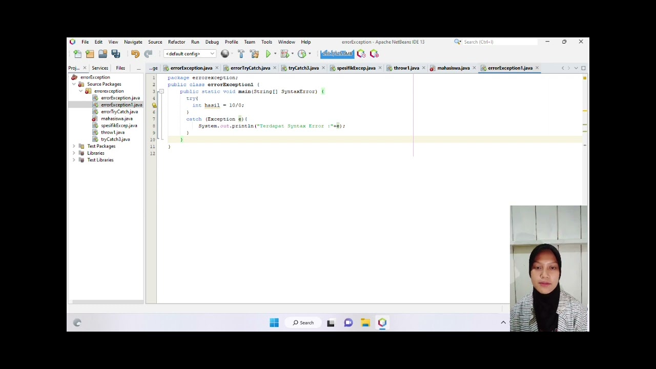 Tugas 8 Pemrograman Java (ERROR HANDLING DAN AKSES MODIFIER) - YouTube