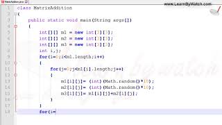 Matrix Addition in JAVA | Learn JAVA with Practical Examples | Vineet Agarwal