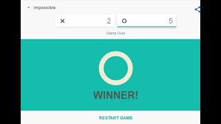IMPOSSIBLE MODE OF TIC TAC TOE GOOGLE || DEFEATED FINALLY