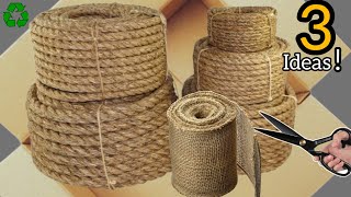 3 Best Space Saving Craft Ideas From Waste/Easy Jute Basket Tutorial