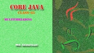 Core Java- Bangla Tutorial(Multithreading)- Class 65
