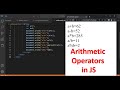 Arithmetic Operators in JS | JavaScript Operators | JavaScript Tutorial in Hindi part 16