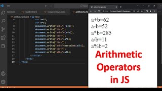 Arithmetic Operators in JS | JavaScript Operators | JavaScript Tutorial in Hindi part 16
