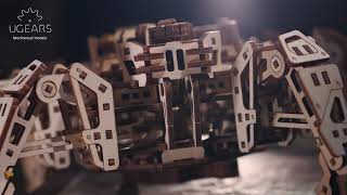 Гексапод «Исследователь» от Ugears - сборная механическая модель, деревянный конструктор