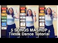 5 SONGS MASHUP TIKTOK DANCE TUTORIAL #shorts