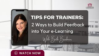 2 Ways to Build Feedback into your e-Learning