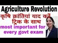 Agricultural Revolutions Gk Trick || कृषि क्रांति and उत्पादन || krishi kranti trickin hindi