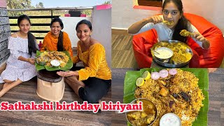 Sathakshi birthday biriyani ,maa sontha entiki new TV and kitchen saman konnam